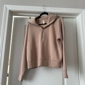 Women's Spanx Tan Quarter-Zip Top